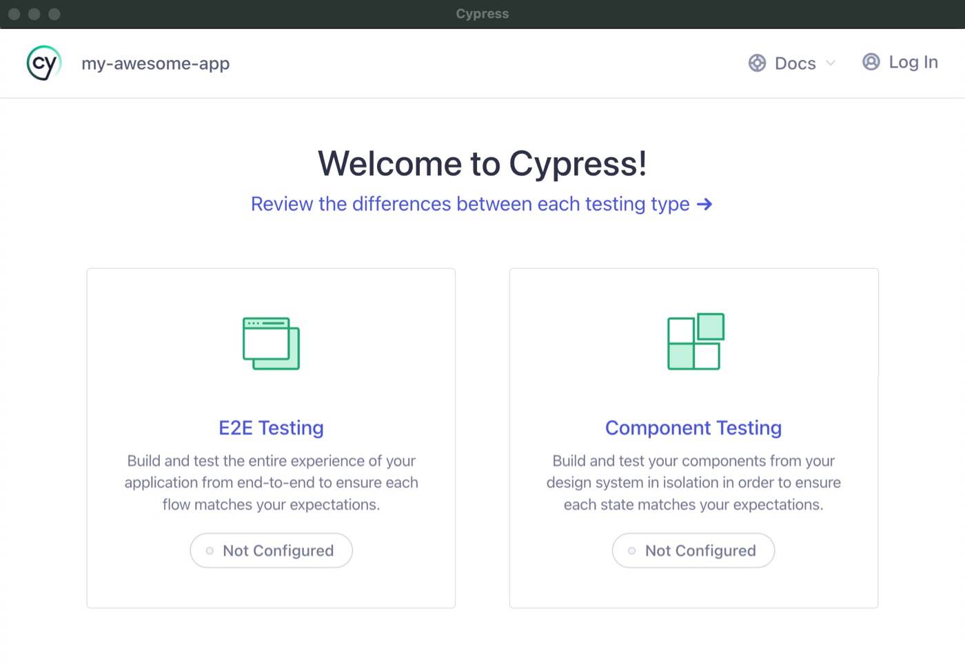 Choose Component Testing